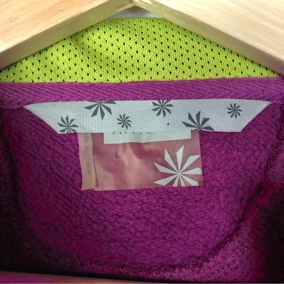 Athleta Spice It Up Y2K Purple Fleece Lined Full Zip Athletic Hoodie L - Picture 5 of 5